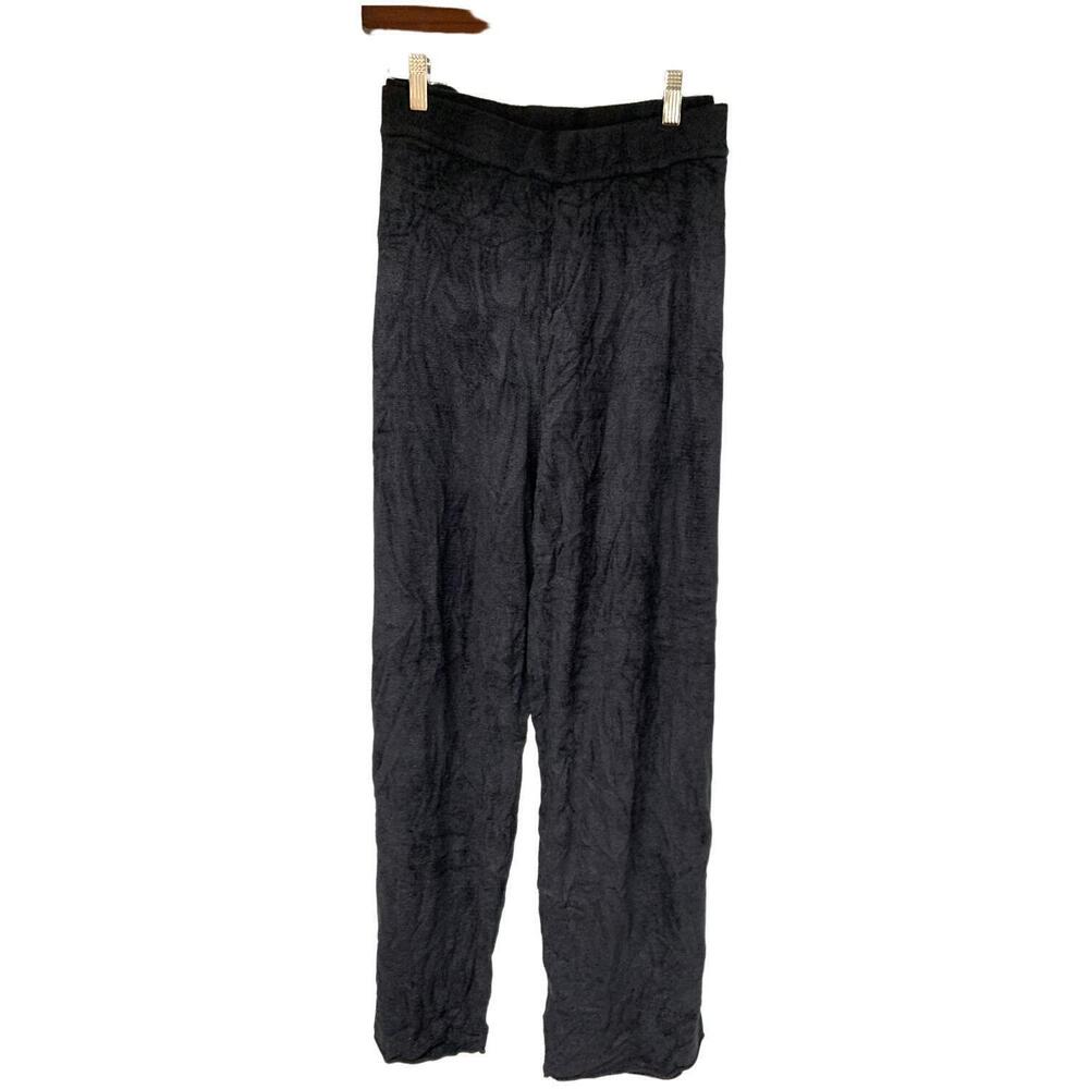 Barefoot Dreams Women's CozyChic Rolled Edge Ankle Pant Black - Tall